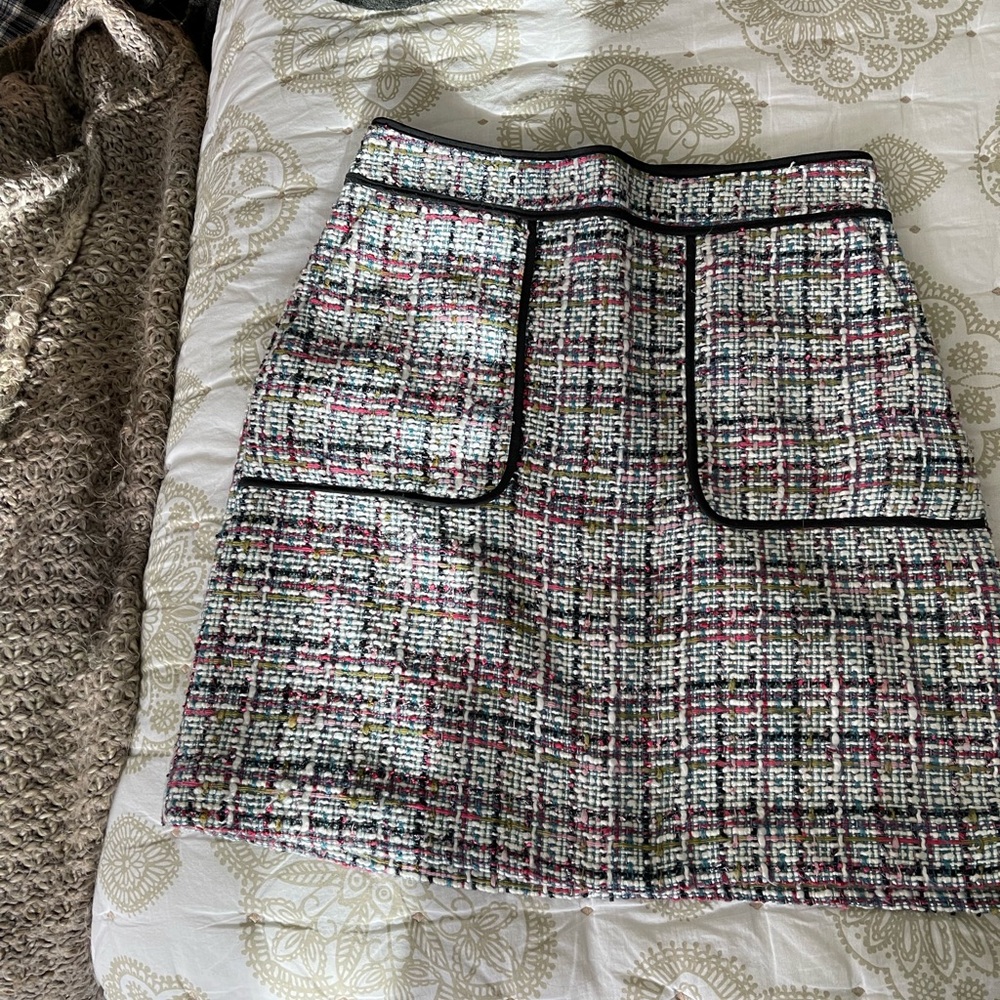 Chic Tweed Skirt - Multicolor